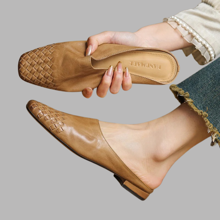 Mila™ Mules en Cuir Véritable