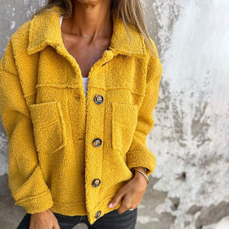 Rosalie | Veste en fausse fourrure douce à boutons