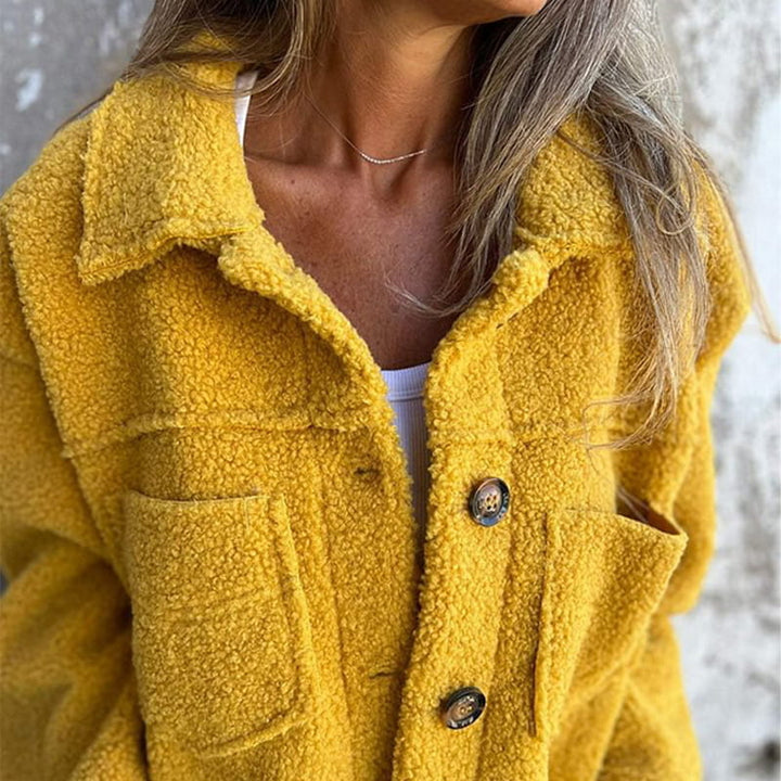 Rosalie | Veste en fausse fourrure douce à boutons