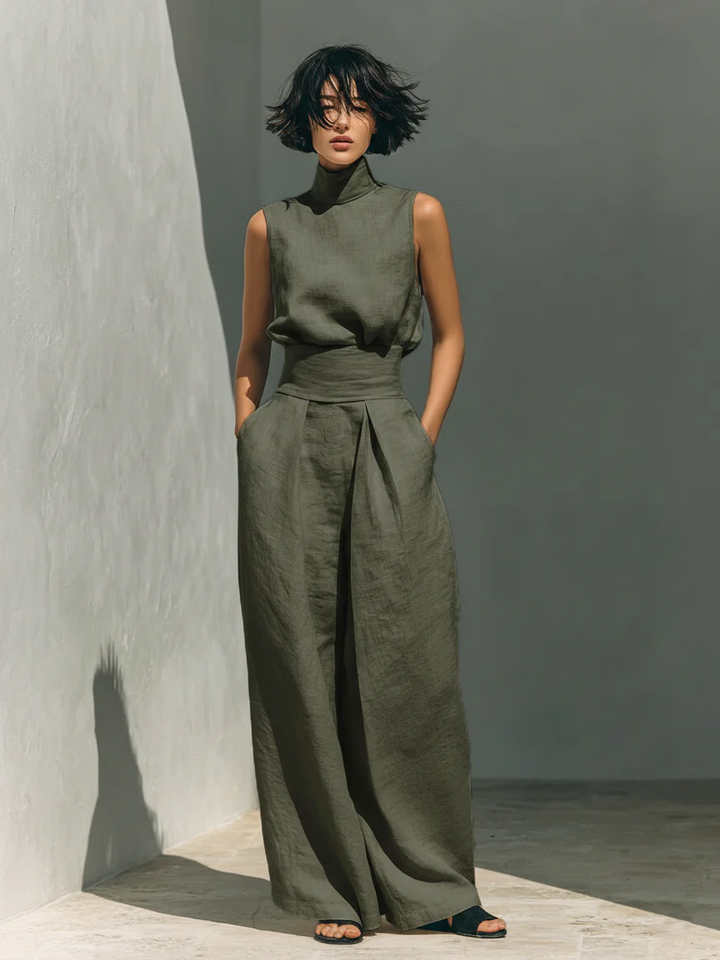 Nuria | Ensemble Minimaliste avec Haut Sans Manches • S1