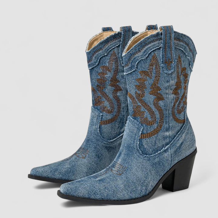 Selena – Bottines en Denim Orthopédiques