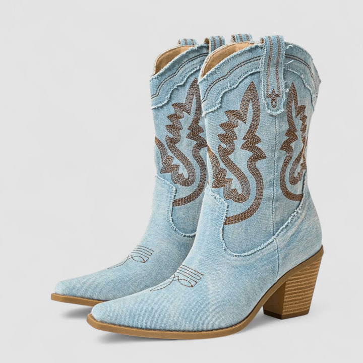 Selena – Bottines en Denim Orthopédiques