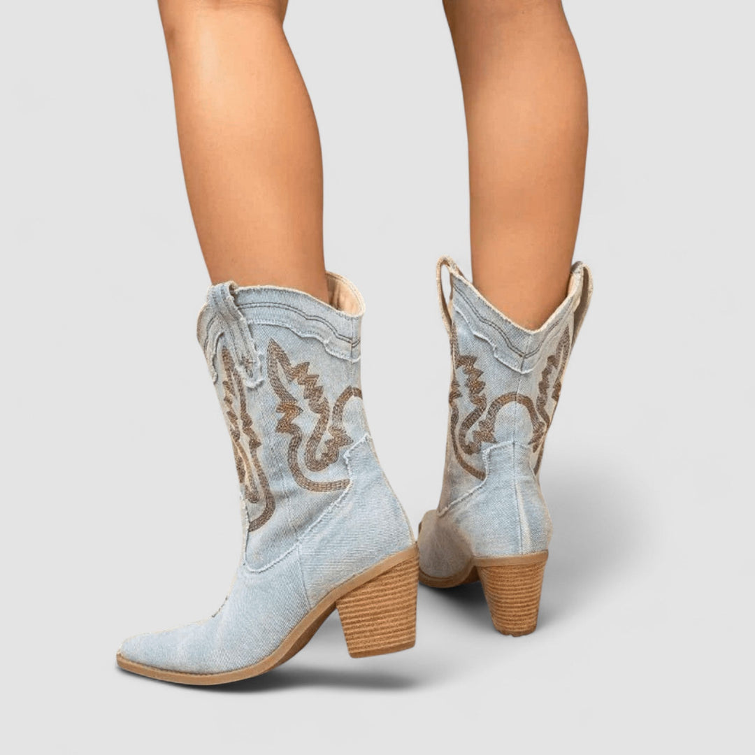 Selena – Bottines en Denim Orthopédiques
